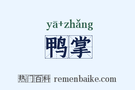 鸭掌是什么意思的图片